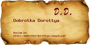 Dobrotka Dorottya névjegykártya