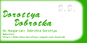 dorottya dobrotka business card